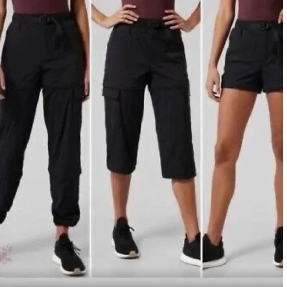 Athleta trekkie convertible Pants black size 12 like new - Picture 3 of 3